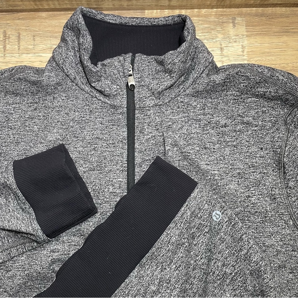 Lululemon Stretch Performance Full Zip Pre Post Jacket Men's L‎ Heathered Black